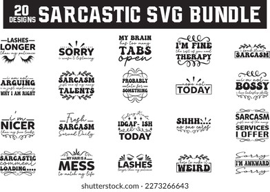 Sarcastic svg design, Sarcastic svg bundle