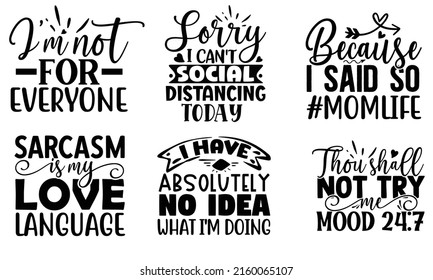 Sarcastic SVG T shirt Design bundle