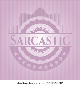 Sarcastic vintage pink emblem