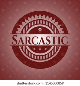 Sarcastic vintage red emblem