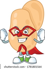 Sarcina cartoon design concept dressed as Super hero. Vector illustration