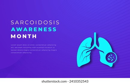 Sarcoidosis Awareness Month Paper cut style Vector Design Illustration for Background, Poster, Banner, Advertising, Greeting Card