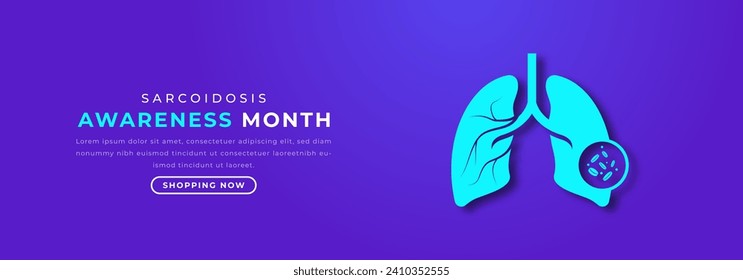 Sarcoidosis Awareness Month Paper cut style Vector Design Illustration for Background, Poster, Banner, Advertising, Greeting Card