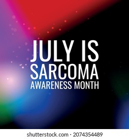 Mes de toma de conciencia sobre el sarcoma. Diseño adecuado para carteles y pancartas de tarjetas de felicitación