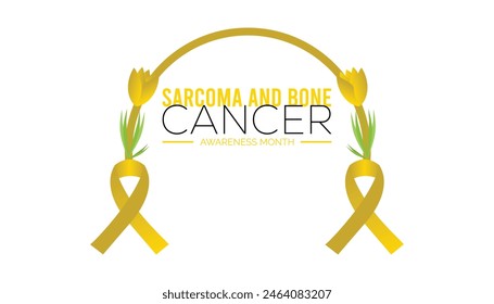 Sarcoma and Bone Cancer Awareness Month observed every year in July. Template for background, banner, card, poster with text inscription.