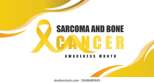 Sarcoma and Bone Cancer Awareness Month background, banner, poster and card design template celebrated in july.