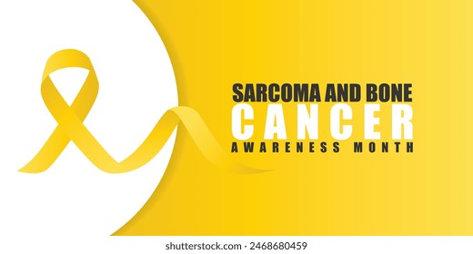 Sarcoma and Bone Cancer Awareness Month background, banner, poster and card design template celebrated in july.