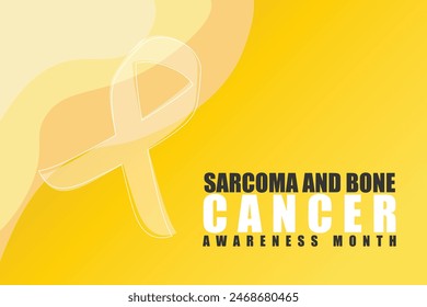 Sarcoma and Bone Cancer Awareness Month background, banner, poster and card design template celebrated in july.