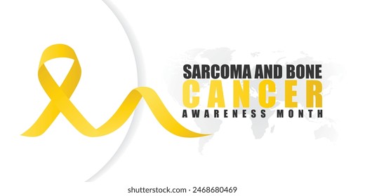 Sarcoma and Bone Cancer Awareness Month background, banner, poster and card design template celebrated in july.
