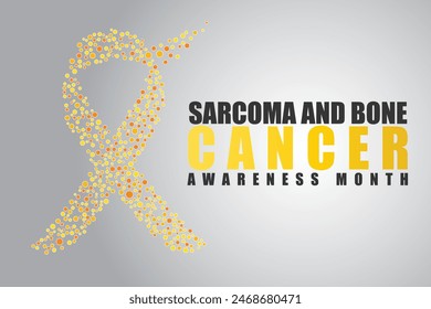 Sarcoma and Bone Cancer Awareness Month background, banner, poster and card design template celebrated in july.