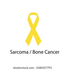 Sarcoma or Bone cancer ribbon isolated on white background Vector illustration