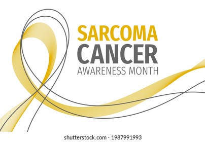 Sarcoma Cancer Awareness Month banner. Symbol of the fight against sarcoma cancer.