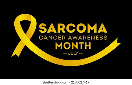 Sarcoma cancer awareness month. July is sarcoma awareness month banner concept is celebrated every july. Vector illustration.