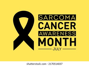 Sarcoma cancer awareness month. July is sarcoma awareness month banner concept is celebrated every july. Vector illustration.