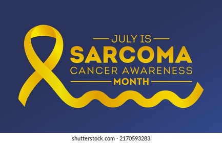 Sarcoma cancer awareness month. July is sarcoma awareness month banner concept is celebrated every july. Vector illustration.