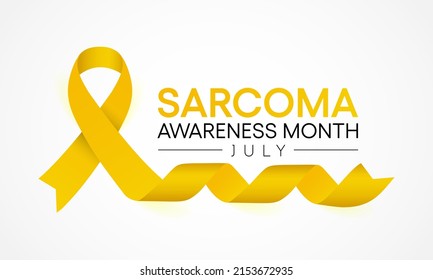Sarcoma cancer awareness month is observed every year in July, it is a type of cancer that begins in bone or in the soft tissues of the body, including cartilage, fat, muscle. Vector illustration
