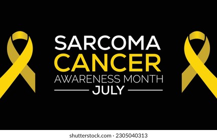 Sarcoma cancer awareness month is observed every year in July,, Bladder Cancer, Bone Cancer, background. Vector illustration.