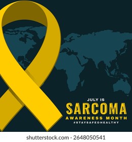 Ilustração Vetorial do Mês da Consciência do Câncer de Sarcoma.