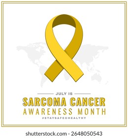 Ilustração Vetorial do Mês da Consciência do Câncer de Sarcoma.