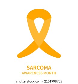 Sarcoma Cancer Awareness Ribbon Poster Yellow Stock Vector (Royalty ...