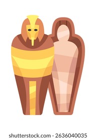 Sarcophagus ancient Egyptian artifact cartoon
