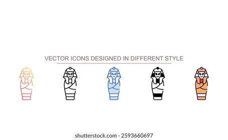 Sarcophagus icon design with white background stock illustration