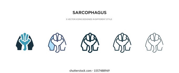 sarcophagus icon in different style vector illustration. two colored and black sarcophagus vector icons designed in filled, outline, line and stroke style can be used for web, mobile, ui
