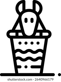 sarcophagus icon. Thin Linear Style Design Isolated On White Background
