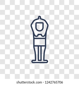 Sarcophagus icon. Trendy linear Sarcophagus logo concept on transparent background from Museum collection