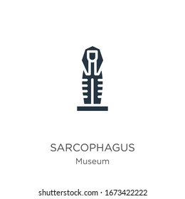 Sarcophagus icon vector. Trendy flat sarcophagus icon from museum collection isolated on white background. Vector illustration can be used for web and mobile graphic design, logo, eps10