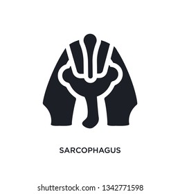 sarcophagus isolated icon. simple element illustration from museum concept icons. sarcophagus editable logo sign symbol design on white background. can be use for web and mobile