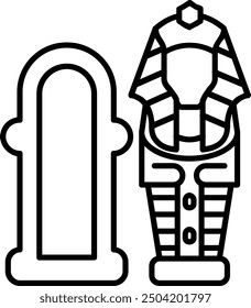 Sarcophagus Line vector Icon Design