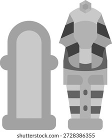 Sarcophagus Line vetor Icon Design