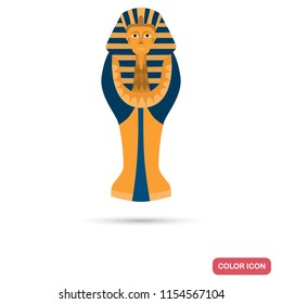 Sarcophagus of the pharaoh color flat icon for web and mobile design