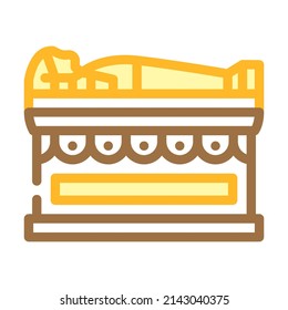 sarcophagus pharaoh color icon vector. sarcophagus pharaoh sign. isolated symbol illustration
