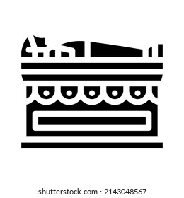 sarcophagus pharaoh glyph icon vector. sarcophagus pharaoh sign. isolated contour symbol black illustration