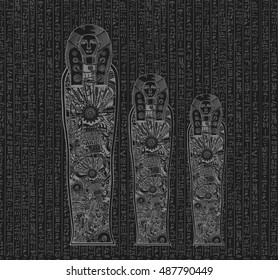 Sarcophagus of robot pharaoh family..