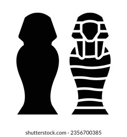 Sarcophagus Vector Glyph Icon For Personal And Commercial Use.
