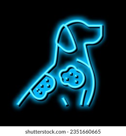 sarcoptic mange neon light sign vector. sarcoptic mange illustration