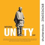 Sardar Vallabhbhai Patel, National Unity Day vector design