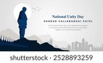 Sardar Vallabhbhai Patel, National Unity Day celebrate on 31st October. abstract Creative vector design.
