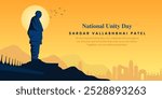 Sardar Vallabhbhai Patel, National Unity Day celebrate on 31st October. abstract Creative vector design.
