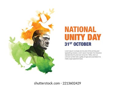 Sardar Vallabhbhai Patel, National Unity Day vector design