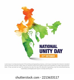 Sardar Vallabhbhai Patel, National Unity Day India vector design