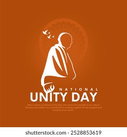 Sardar Vallabhbhai Patel, Día de la Unidad Nacional, celebra el 31 de octubre. Diseño de Vector creativo.