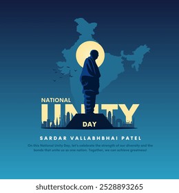 Sardar Vallabhbhai Patel, Día de la Unidad Nacional celebran el 31 de octubre. diseño abstracto de Vector creativo.
