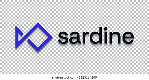 Sardine cryptocurrency logo worldmark isolated on transparent png background vector