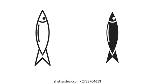 Sardine icon isolated vector Illustration. Vector pictogram for web and app