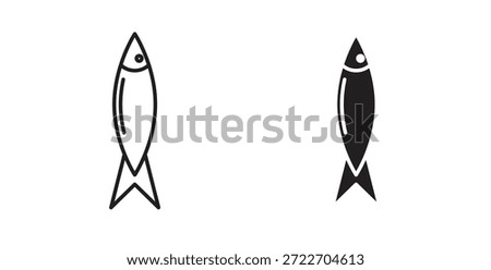 Sardine icon isolated vector Illustration. Vector pictogram for web and app