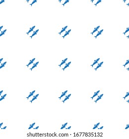 sardine icon pattern seamless isolated on white background. Editable filled sardine icon. sardine icon pattern for web and mobile.